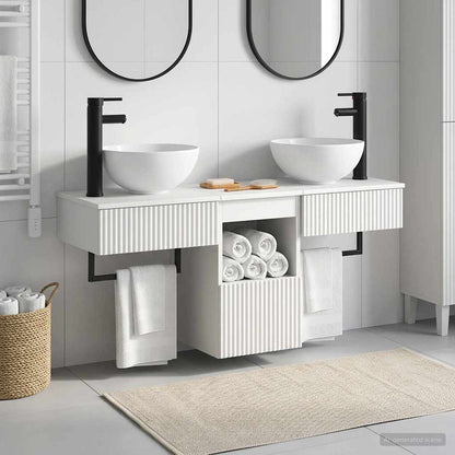 Bathroom Furniture Set 3 pcs White Engineered Wood