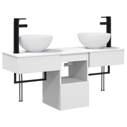 Bathroom Furniture Set 3 pcs White Engineered Wood