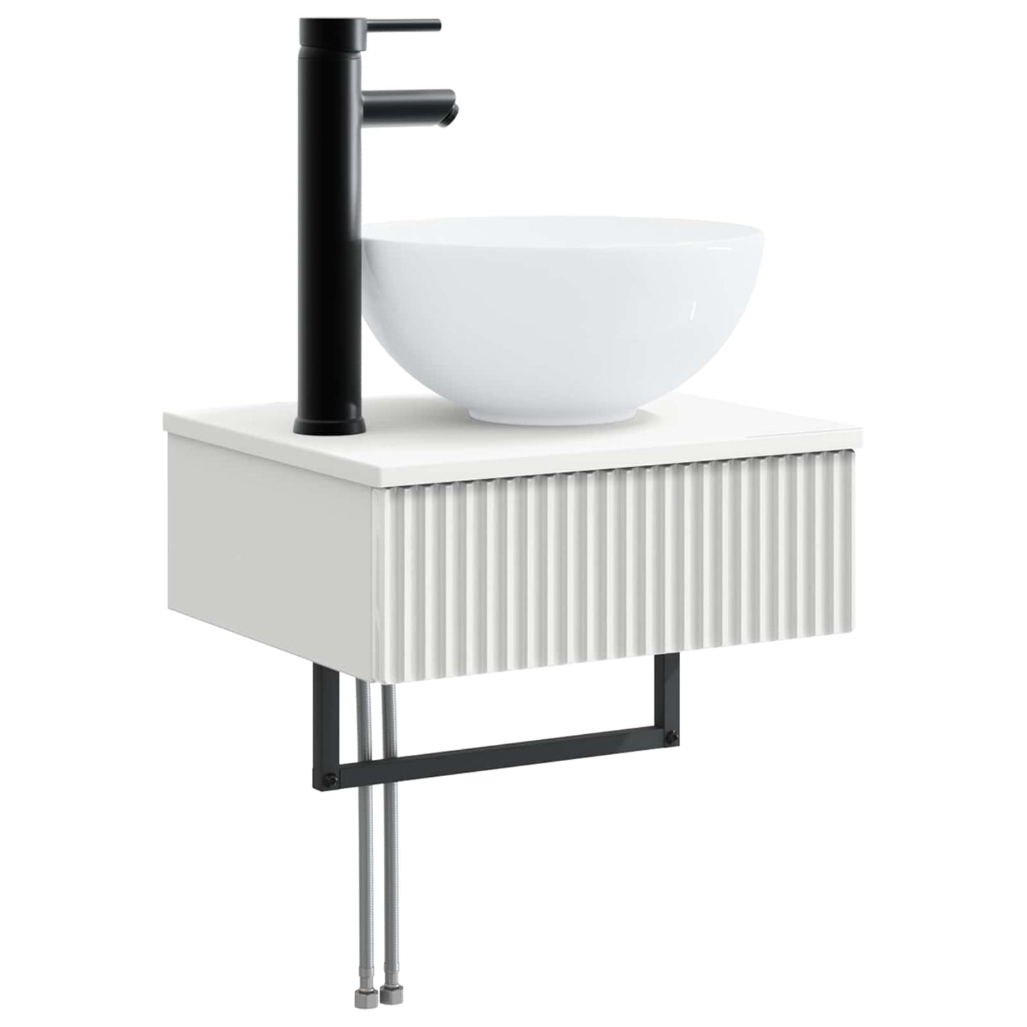 Bathroom Furniture Set 3 pcs White Engineered Wood