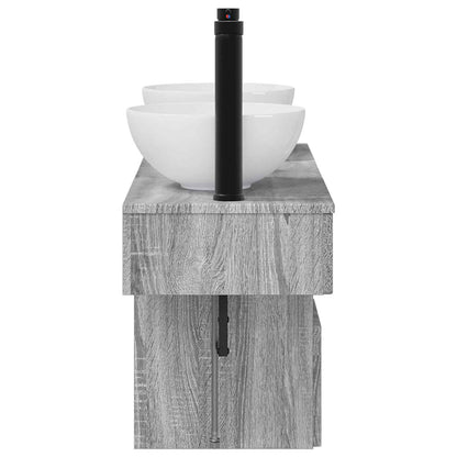 Bathroom Furniture Set 3 pcs Grey Sonoma Engineered Wood