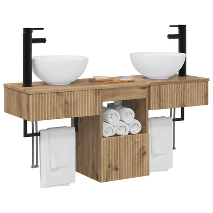 Bathroom Furniture Set 3 pcs Artisan Oak Engineered Wood
