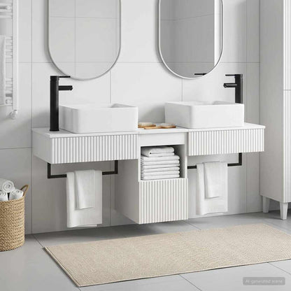 Bathroom Furniture Set 3 pcs White Engineered Wood
