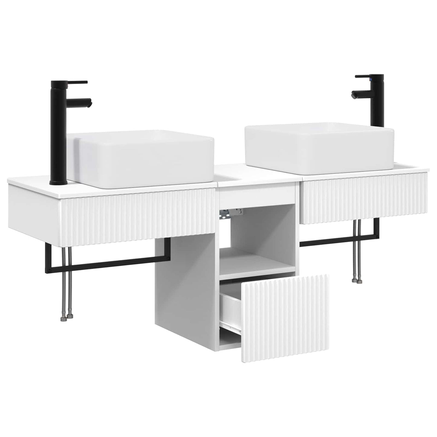 Bathroom Furniture Set 3 pcs White Engineered Wood