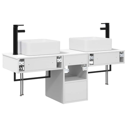 Bathroom Furniture Set 3 pcs White Engineered Wood