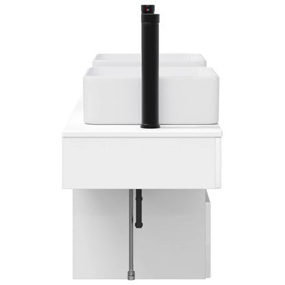 Bathroom Furniture Set 3 pcs White Engineered Wood