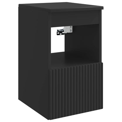 Bathroom Furniture Set 3 pcs Black Engineered Wood