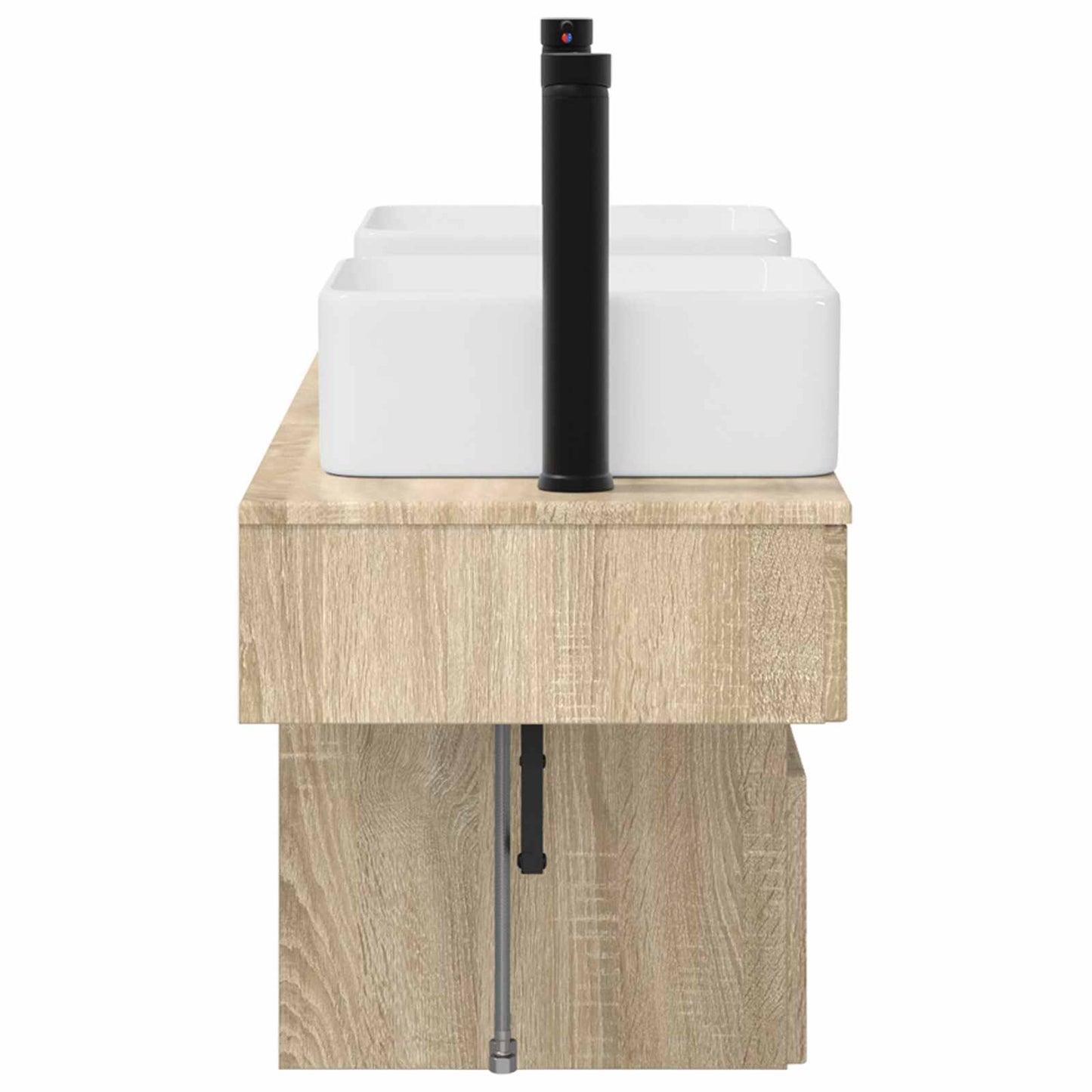 Bathroom Furniture Set 3 pcs Sonoma Oak Engineered Wood