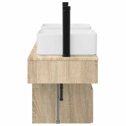 Bathroom Furniture Set 3 pcs Sonoma Oak Engineered Wood