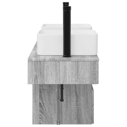 Bathroom Furniture Set 3 pcs Grey Sonoma Engineered Wood