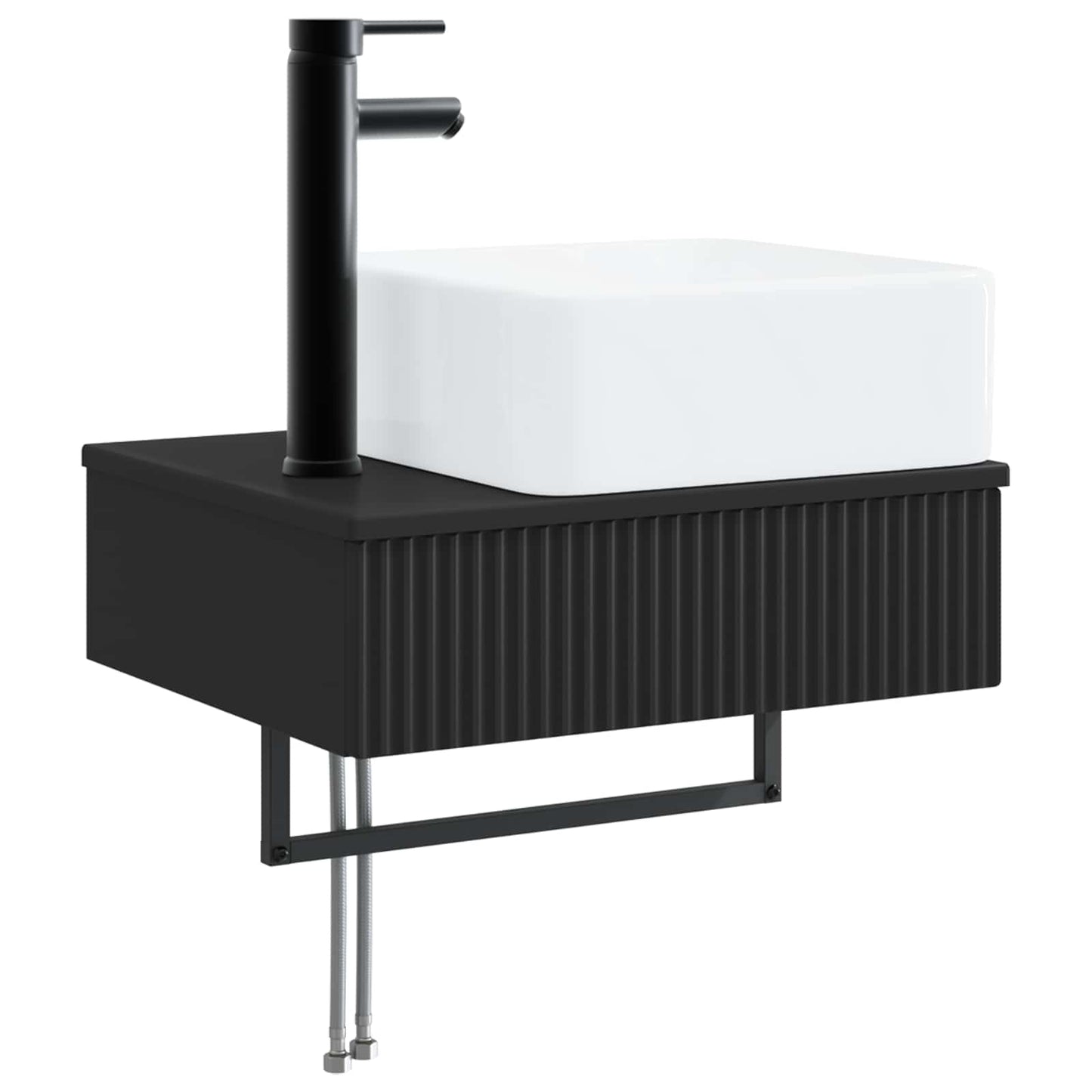 Bathroom Cabinet Set 3 pcs Black 53 x 35 x 39 cm