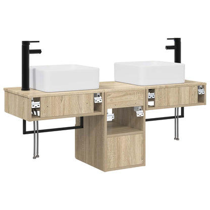 Bathroom Cabinet Set 3 pcs Sonoma Oak 53 x 35 x 39 cm