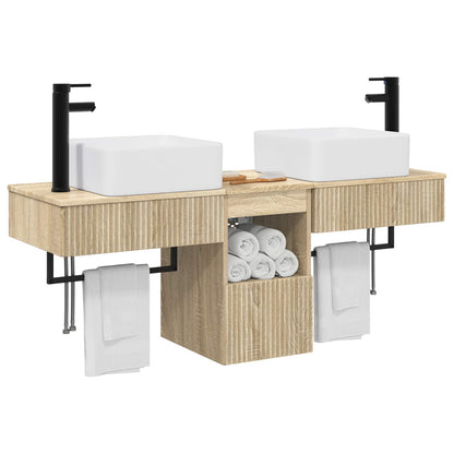 Bathroom Cabinet Set 3 pcs Sonoma Oak 53 x 35 x 39 cm