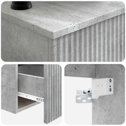 Bathroom Cabinet Set 3 pcs Concrete Grey 53 x 35 x 39 cm