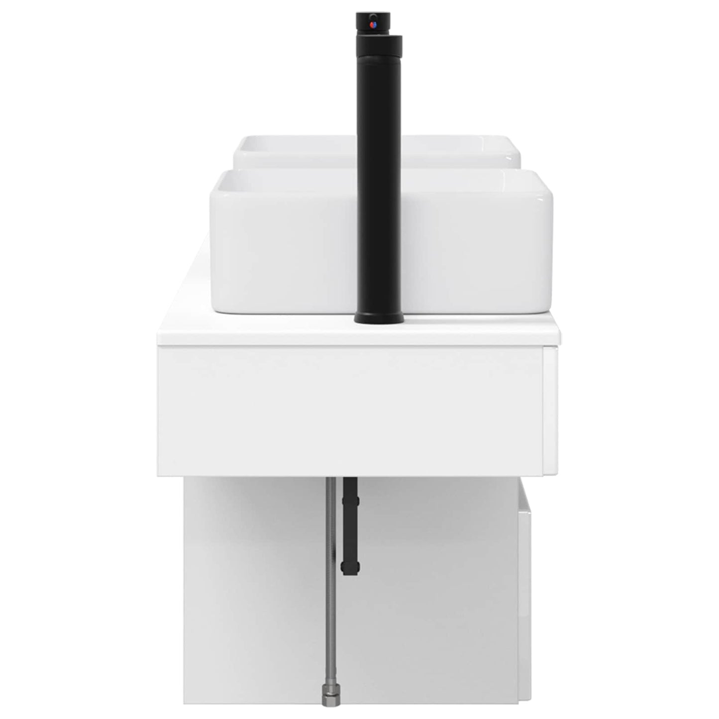 Bathroom Cabinet Set 3 pcs High Gloss White 53 x 35 x 39 cm