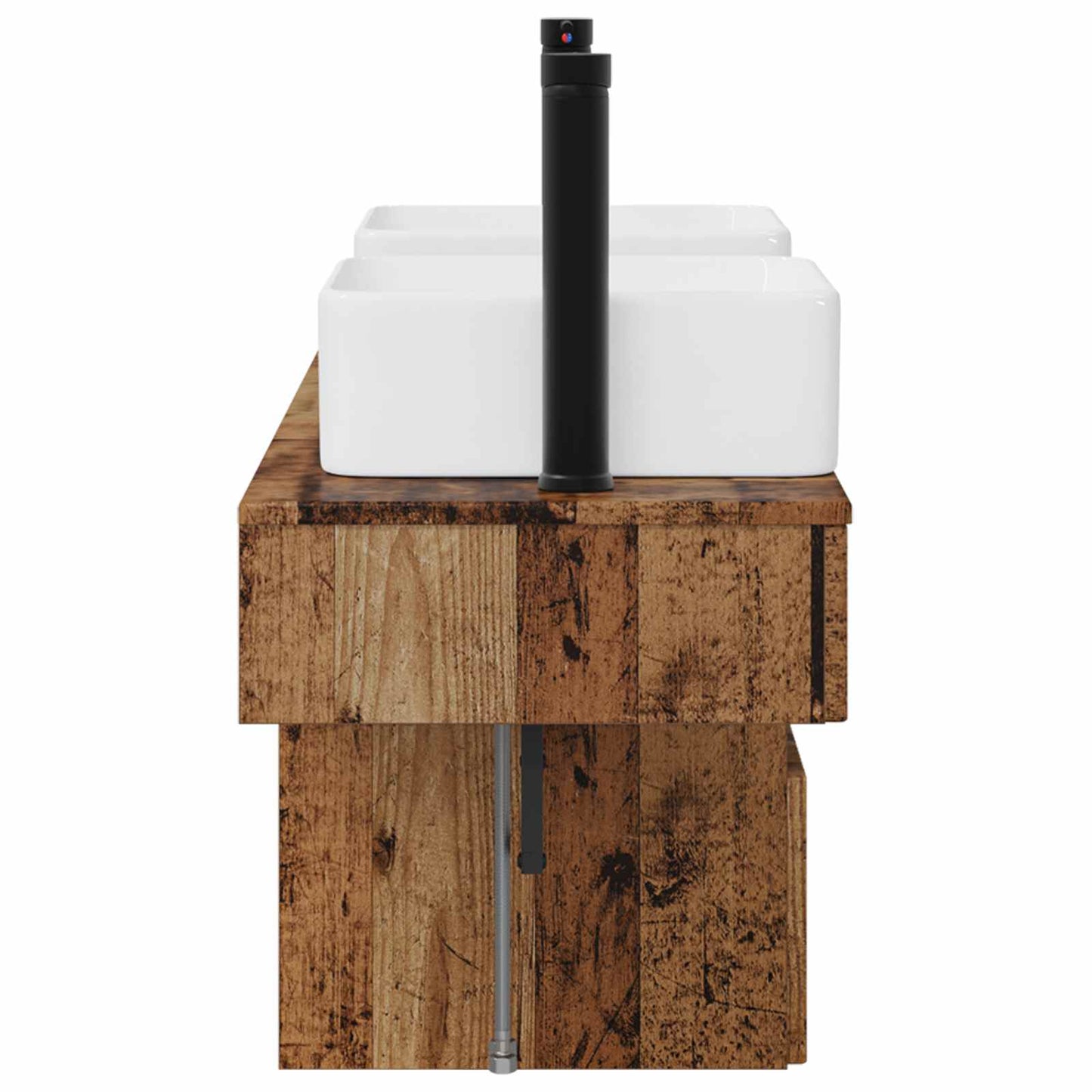 Bathroom Cabinet Set 3 pcs Old Wood 53 x 35 x 39 cm