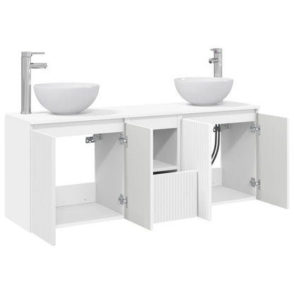 Bathroom Cabinet Set 3 pcs White 49.5 x 35 x 63 cm