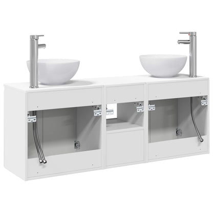 Bathroom Cabinet Set 3 pcs White 49.5 x 35 x 63 cm