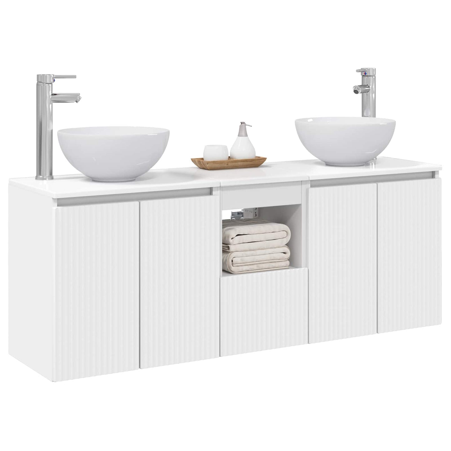 Bathroom Cabinet Set 3 pcs White 49.5 x 35 x 63 cm