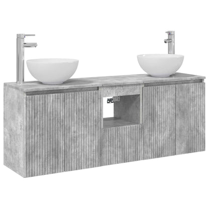 Bathroom Cabinet Set 3 pcs Concrete Grey 49.5 x 35 x 63 cm