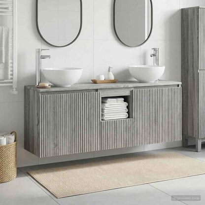 Bathroom Cabinet Set 3 pcs Grey Sonoma 49.5 x 35 x 63 cm