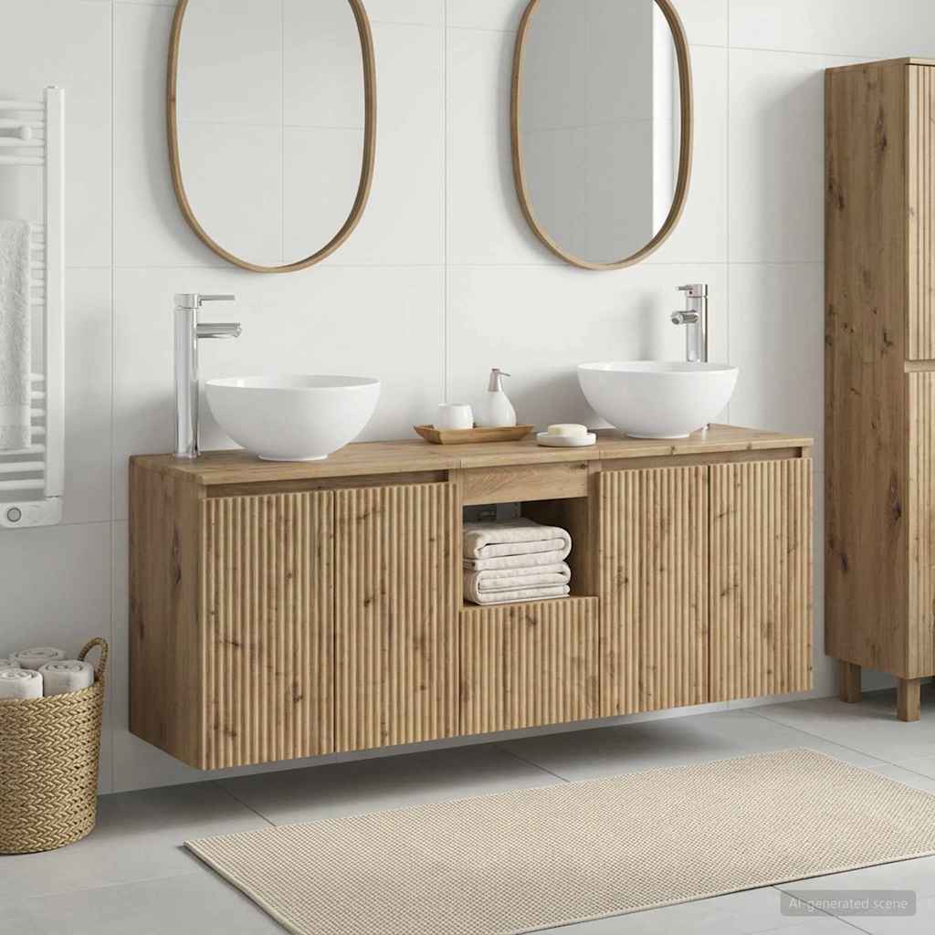 Bathroom Cabinet Set 3 pcs Artisan Oak 49.5 x 35 x 63 cm