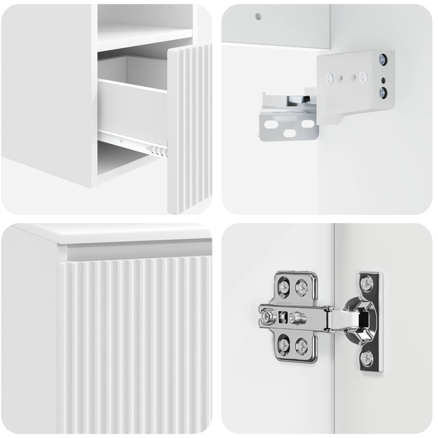 Bathroom Cabinet Set 3 pcs White 49.5 x 41 x 64.5 cm
