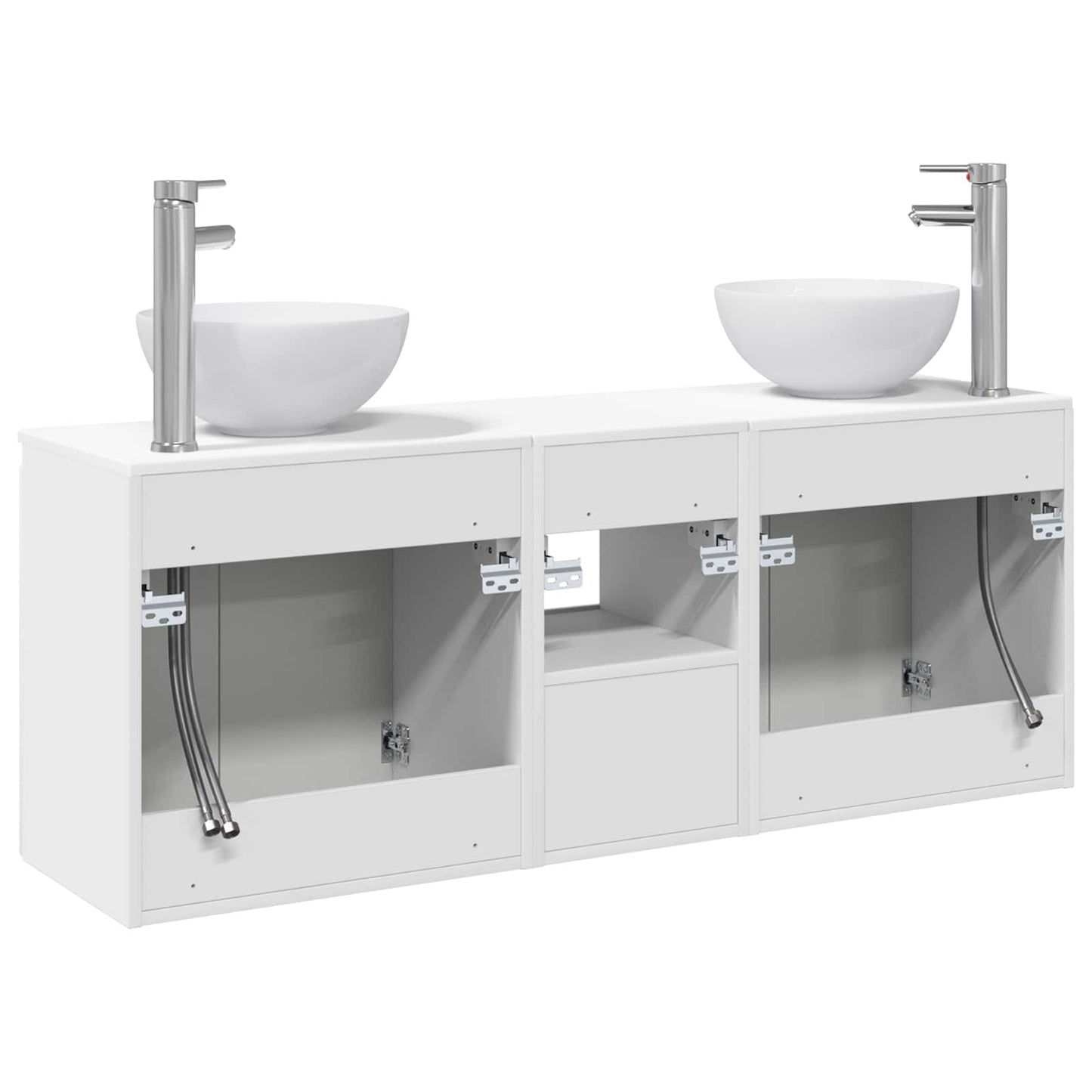 Bathroom Cabinet Set 3 pcs White 49.5 x 41 x 64.5 cm