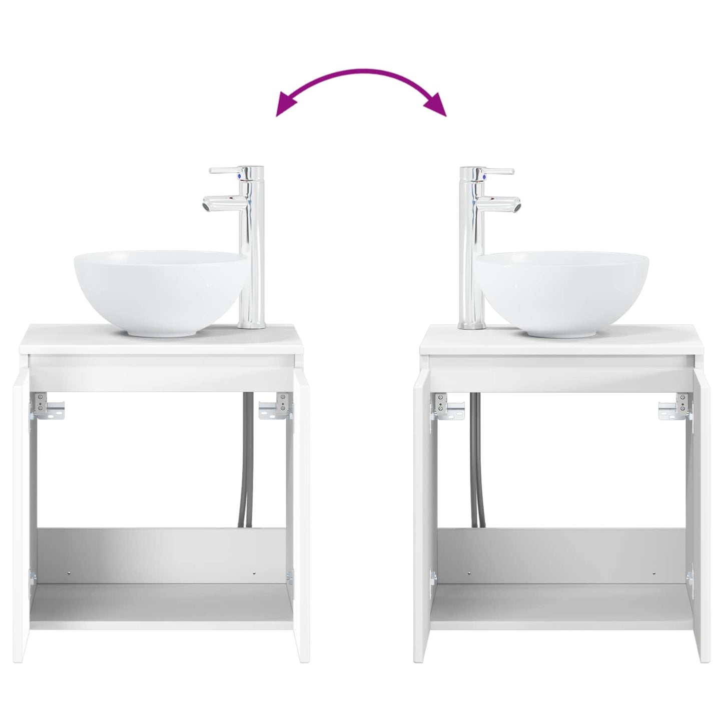 Bathroom Cabinet Set 3 pcs White 49.5 x 41 x 64.5 cm
