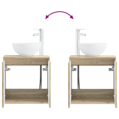 Bathroom Cabinet Set 3 pcs Sonoma Oak 49.5 x 41 x 64.5 cm