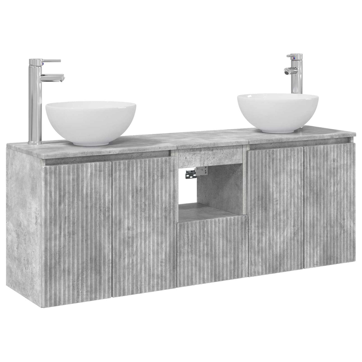 Bathroom Cabinet Set 3 pcs Concrete Grey 49.5 x 41 x 64.5 cm