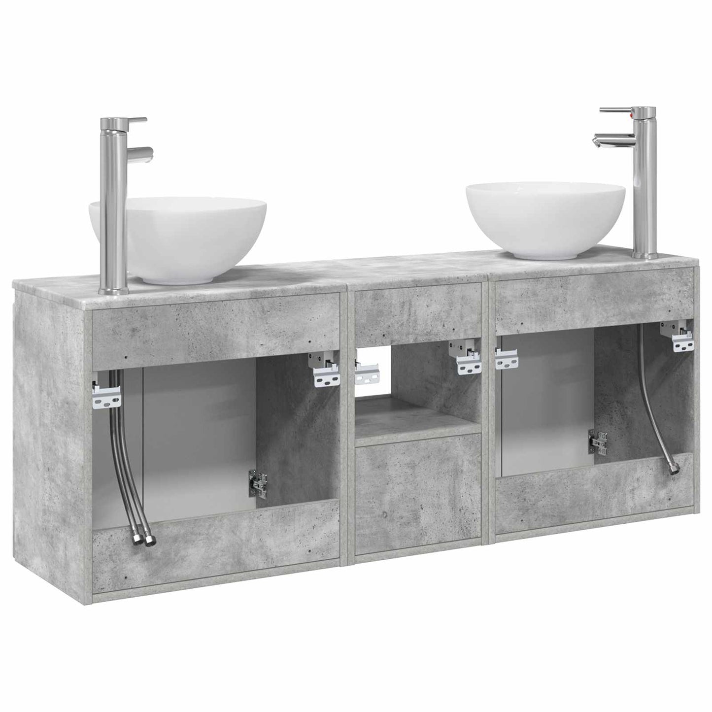 Bathroom Cabinet Set 3 pcs Concrete Grey 49.5 x 41 x 64.5 cm