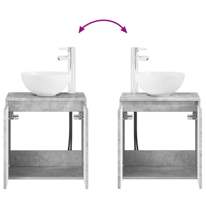 Bathroom Cabinet Set 3 pcs Concrete Grey 49.5 x 41 x 64.5 cm