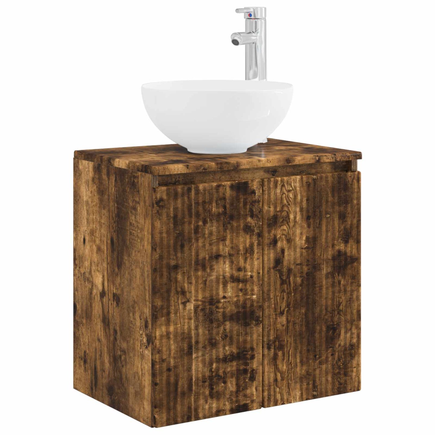 Bathroom Cabinet Set 3 pcs Smoked Oak 49.5 x 41 x 64.5 cm