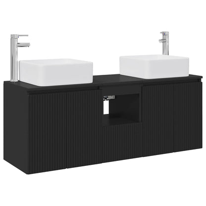 Bathroom Cabinet Set 3 pcs Black 49.5 x 41 x 63 cm