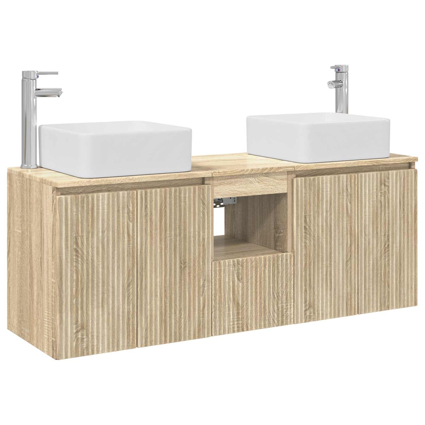 Bathroom Cabinet Set 3 pcs Sonoma Oak 49.5 x 41 x 63 cm