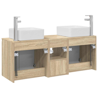 Bathroom Cabinet Set 3 pcs Sonoma Oak 49.5 x 41 x 63 cm