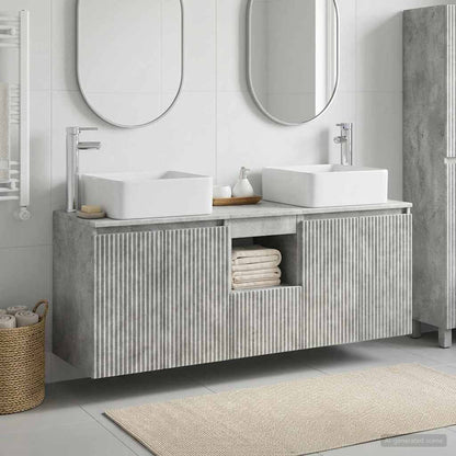 Bathroom Cabinet Set 3 pcs Concrete Grey 49.5 x 41 x 63 cm
