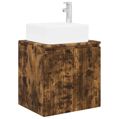 Bathroom Cabinet Set 3 pcs Smoked Oak 49.5 x 41 x 63 cm