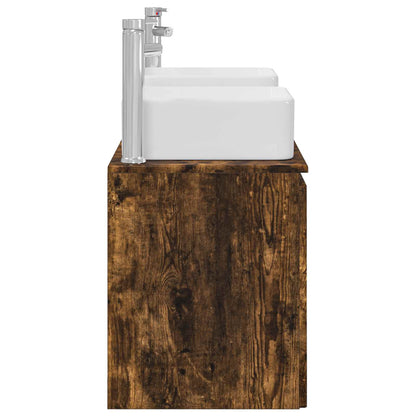 Bathroom Cabinet Set 3 pcs Smoked Oak 49.5 x 41 x 63 cm