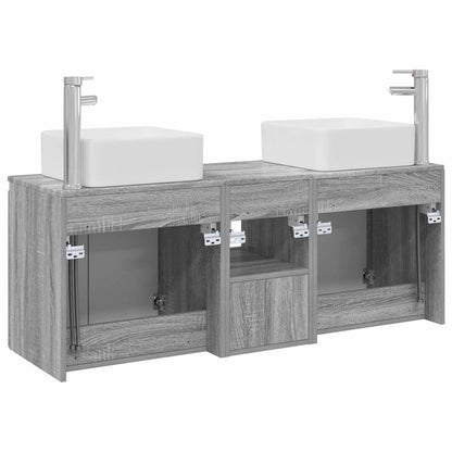 Bathroom Cabinet Set 3 pcs Grey Sonoma 49.5 x 41 x 63 cm