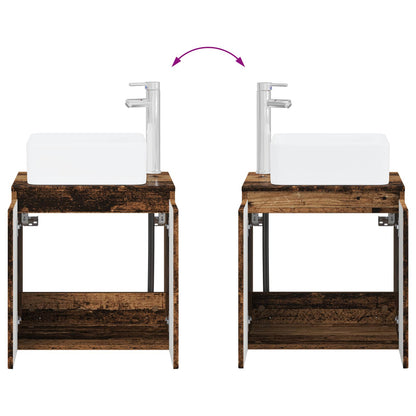 Bathroom Cabinet Set 3 pcs Old Wood 49.5 x 41 x 63 cm
