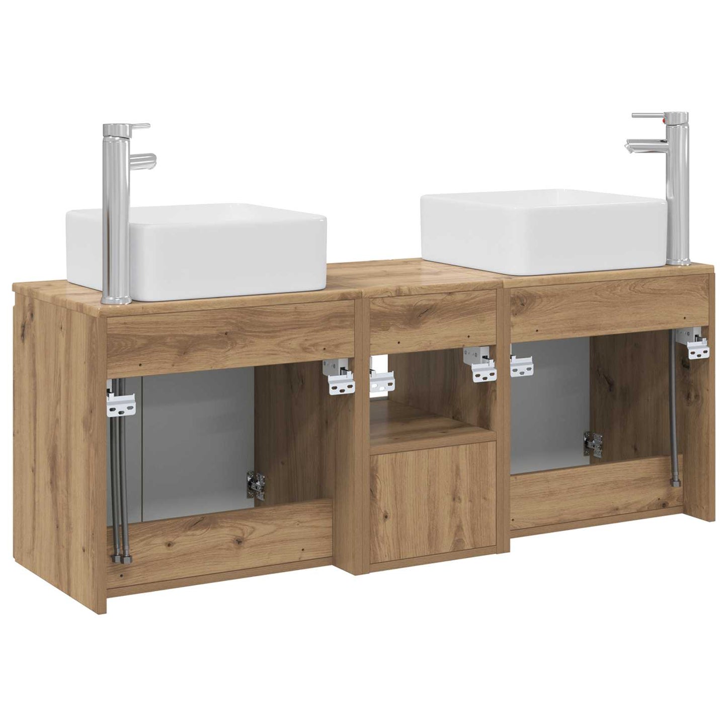 Bathroom Cabinet Set 3 pcs Artisan Oak 49.5 x 41 x 63 cm