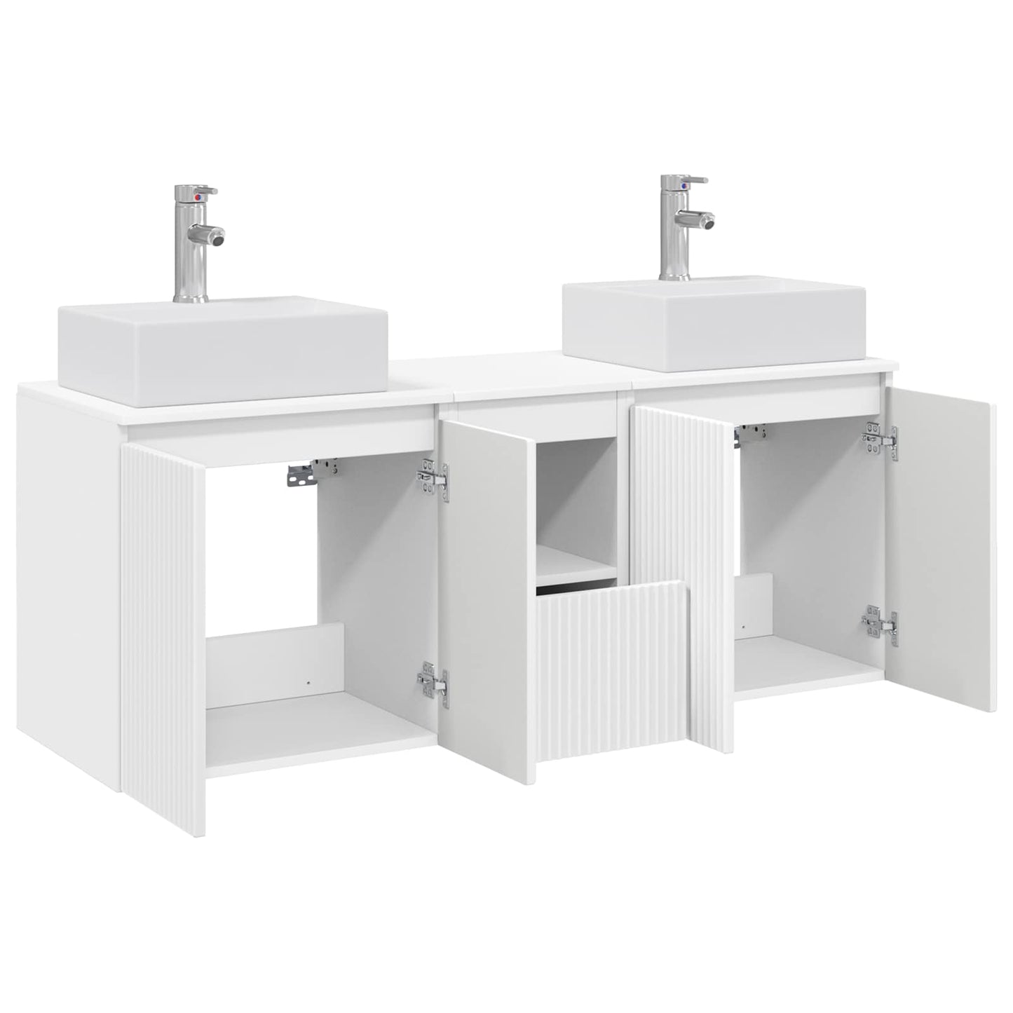 Bathroom Cabinet Set 3 pcs White 49.5 x 41 x 62.5 cm