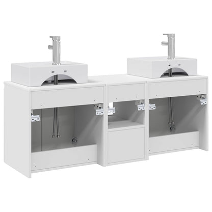 Bathroom Cabinet Set 3 pcs White 49.5 x 41 x 62.5 cm