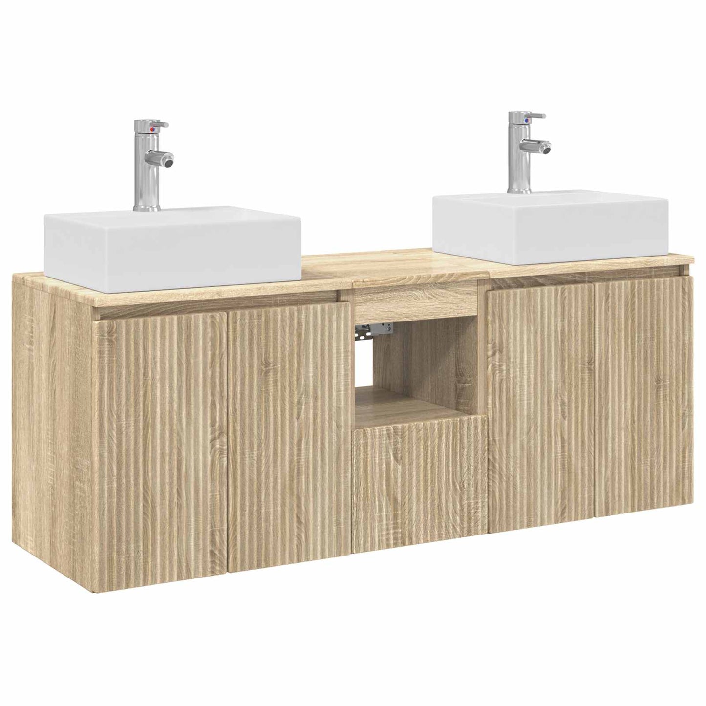 Bathroom Cabinet Set 3 pcs Sonoma Oak 49.5 x 41 x 62.5 cm