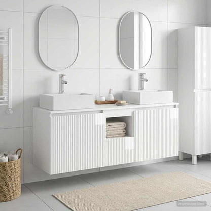 Bathroom Cabinet Set 3 pcs High Gloss White 49.5 x 41 x 62.5 cm