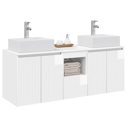 Bathroom Cabinet Set 3 pcs High Gloss White 49.5 x 41 x 62.5 cm