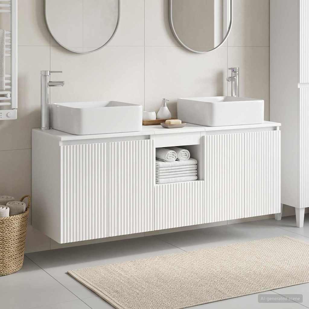 Bathroom Cabinet Set 3 pcs White 53 x 35 x 63 cm