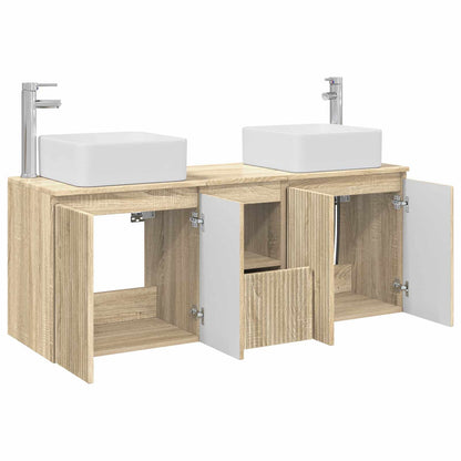 Bathroom Cabinet Set 3 pcs Sonoma Oak 53 x 35 x 63 cm