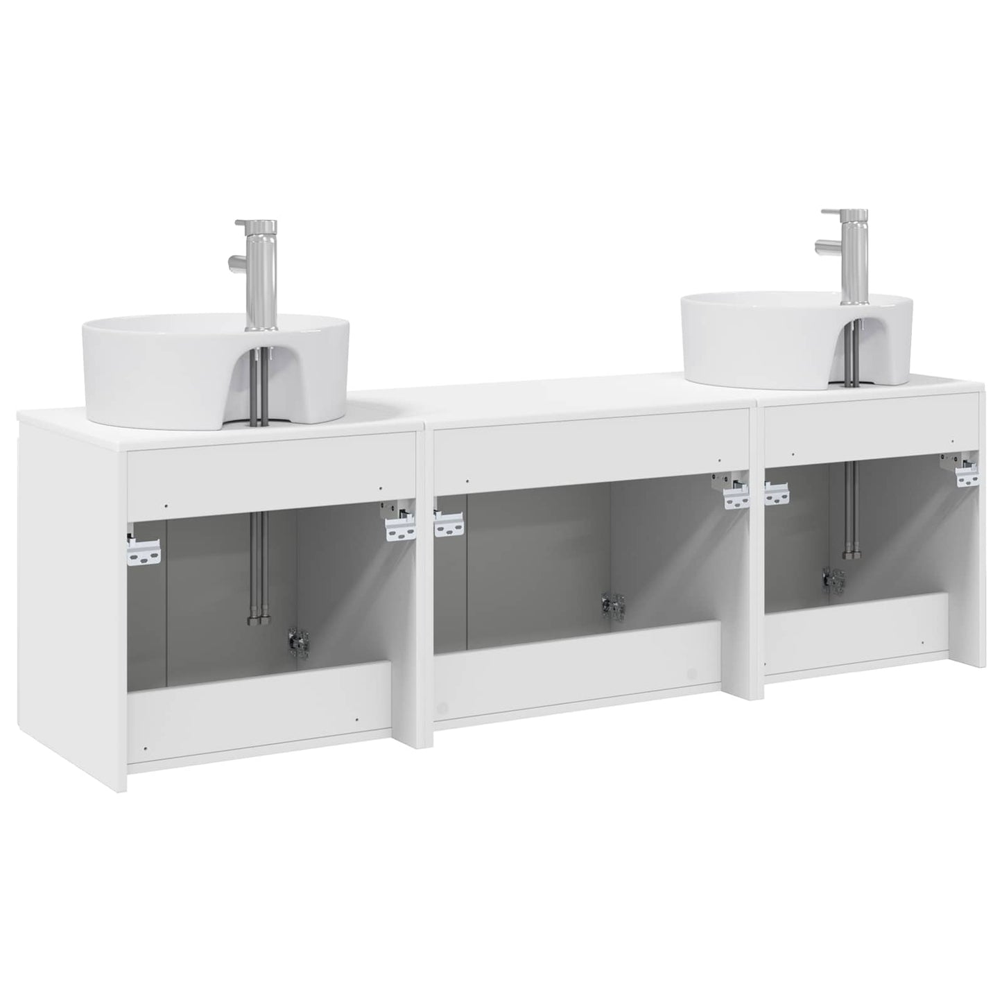 Bathroom Cabinet Set 3 pcs White 49.5 x 44.5 x 65 cm